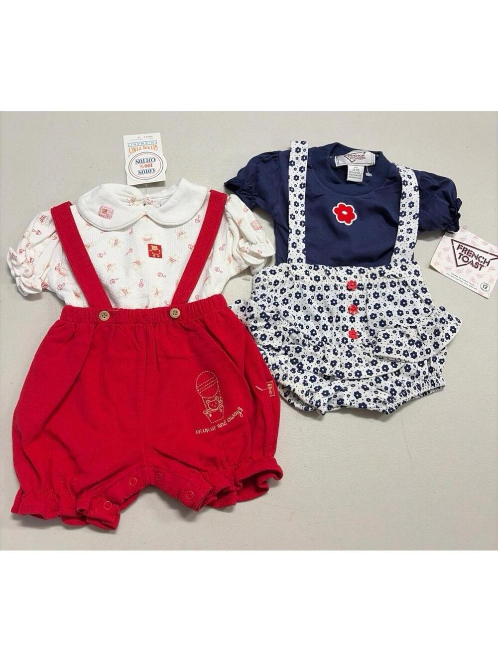 NWT - Overalls Glynne-Percy Up,Up, & Away French Toast Bubble Romper 12M